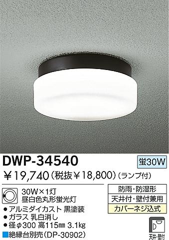 DAIKO 蛍光灯アウトドアライト DWP-34540 | 商品情報 | LED照明器具の激安・格安通販・見積もり販売 照明倉庫 -LIGHTING  DEPOT-