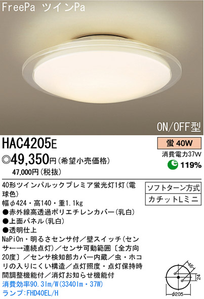 大セール【美品】Panasonicパネル型LEDシーリングライトHH-CC0885A シーリングライト・天井照明