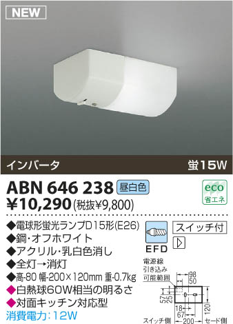 コイズミ照明 KOIZUMI 蛍光灯ブラケット ABN646238 | 商品情報 | LED