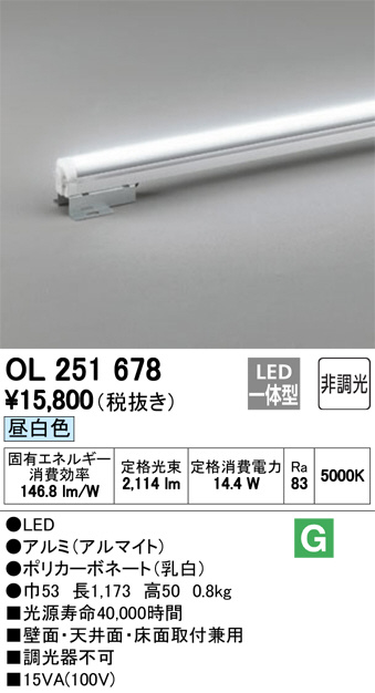 ODELIC オーデリック 室内用間接照明 OL251678 | 商品情報 | LED照明