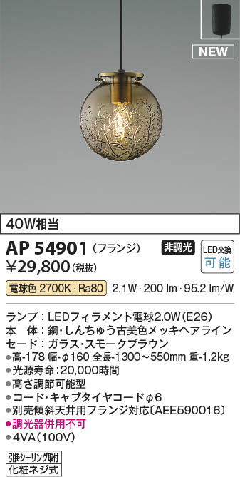 コイズミ照明 ペンダント AP54814-