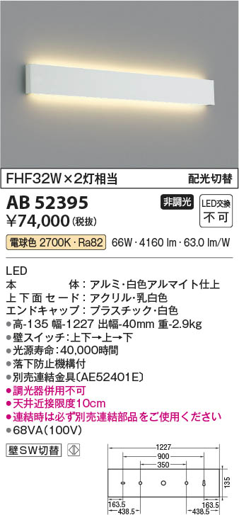 Koizumi コイズミ照明 ブラケットAB52395 | 商品情報 | LED照明器具の 