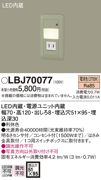 Panasonic ブラケット LBJ70077 商品情報 LED照明器具の激安・格安通販・見積もり販売 照明倉庫 -LIGHTING  DEPOT-