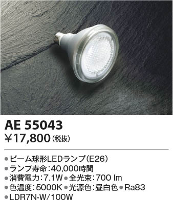 Koizumi コイズミ照明 LEDランプ AE55043 | 商品情報 | LED照明器具の激安・格安通販・見積もり販売 照明倉庫  -LIGHTING DEPOT-