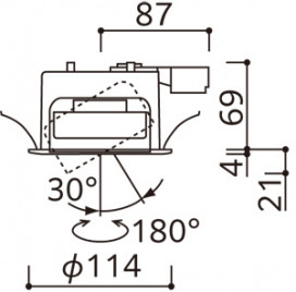 ODELIC �����ǥ�å� ������饤�� OD361244CR �̿�5
