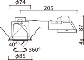 ODELIC �����ǥ�å� ������饤�� OD361723BR �̿�6