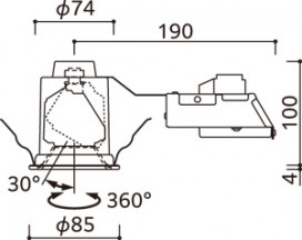 ODELIC �����ǥ�å� ������饤�� OD361751BR �̿�6