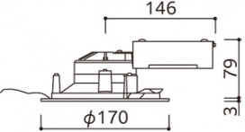 ODELIC �����ǥ�å� ������饤�� OE033008RJ �̿�2