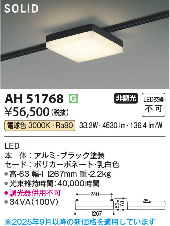 ���β��� Koizumi �������߾��� LED�١����饤�� AH51768