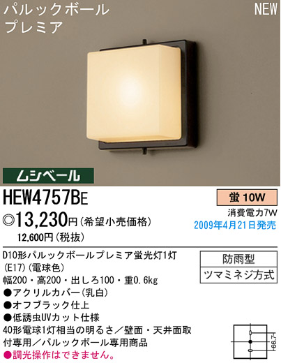 ѥʥ˥åŹ PANASONIC ƥꥢ饤 HEW4757BE Ϣ ƥꥢ饤 561570