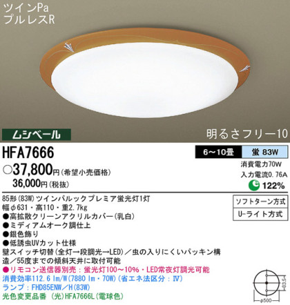 Panasonic  HFA7666 ᥤ̿