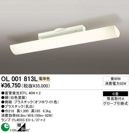 ODELIC ǥå OL001813L OL001813L 󥰥饤 ָ ľɷָFL  ץ饤١ 󥰥饤  6|󥰥饤  ָ