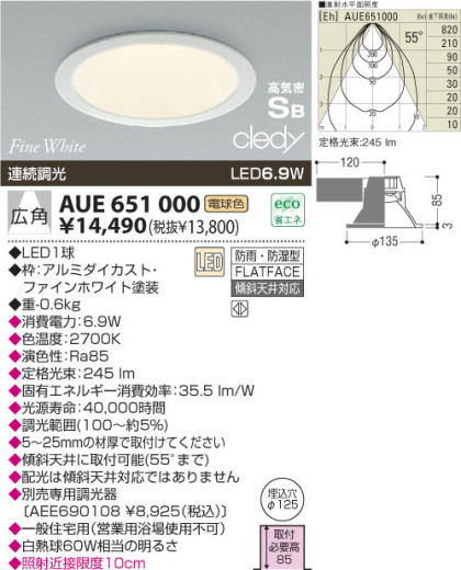 KOIZUMI LED ɱɼⵤ̩饤 AUE651000 ᥤ̿