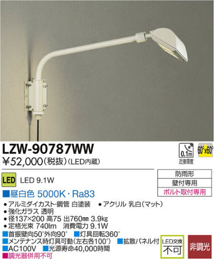 ʼ̿DAIKO ŵ LEDȥɥݥåȥ饤 LZW-90787WW