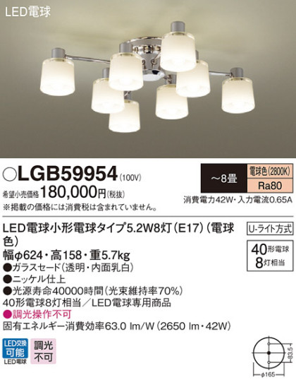 Panasonic LED ǥꥢ LGB59954 ᥤ̿