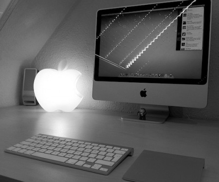 apple logo desk lamp