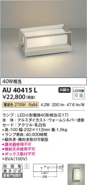 ���β��� Koizumi �������߾��� LED�ɱ����֥饱�å� AU40415L