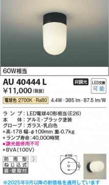 ���β��� Koizumi �������߾��� LED�ɱ����֥饱�å� AU40444L