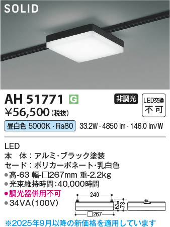 ���β��� Koizumi �������߾��� LED�١����饤�� AH51771