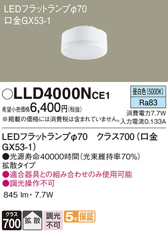 Panasonic ���� LLD4000NCE1 �ᥤ��̿�