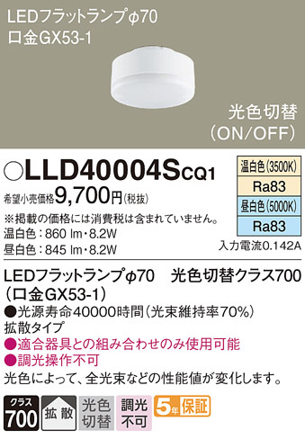 Panasonic ���� LLD40004SCQ1 �ᥤ��̿�