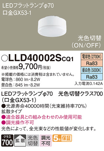 Panasonic ���� LLD40002SCQ1 �ᥤ��̿�
