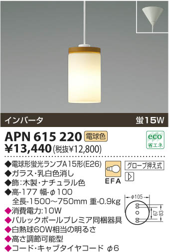 ߾ KOIZUMI ָڥ APN615220 β