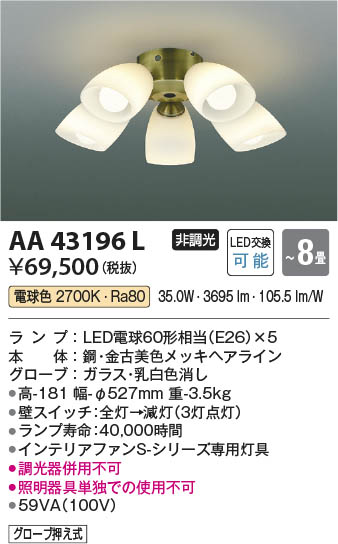 β | Koizumi ߾ ƥꥢե AA43196L