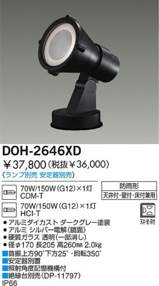 DAIKO  ŵ HIDȥɥݥåȥ饤 ȥɥݥå DOH-2646XD