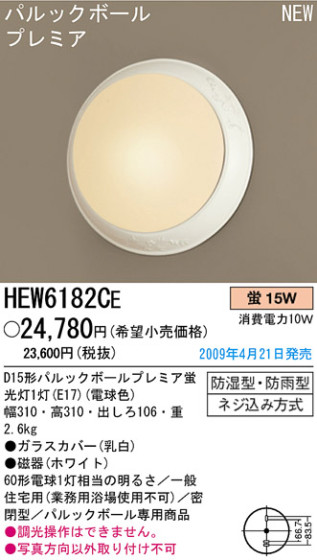 ѥʥ˥åŹ PANASONIC ƥꥢ饤 HEW6182CE Ϣ ƥꥢ饤 491500 561570