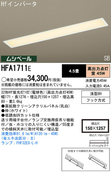 Panasonic å饤 HFA1711E ᥤ̿