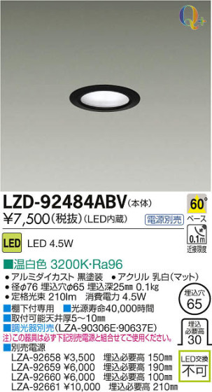 ʼ̿DAIKO ŵ LED饤 LZD-92484ABV