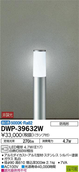 ʼ̿DAIKO ŵ LED ȥɥݡ DWP-39632W