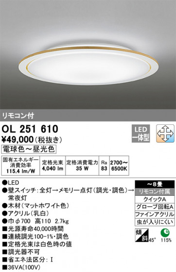 ODELIC ǥå 󥰥饤 OL251610 ᥤ̿