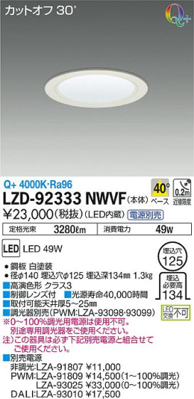 DAIKO ŵ 饤 LZD-92333NWVF ʼ̿