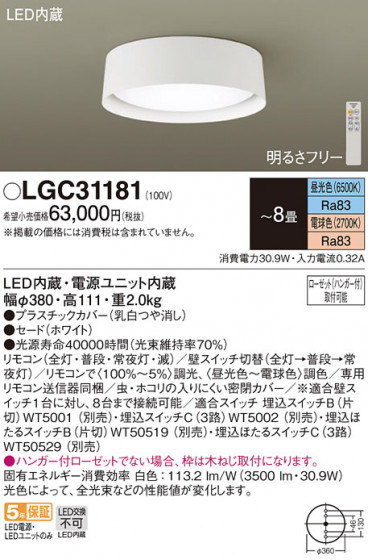 Panasonic ������󥰥饤�� LGC31181 �ᥤ��̿�
