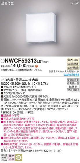 Panasonic Ѿ NWCF59313LE1 ᥤ̿