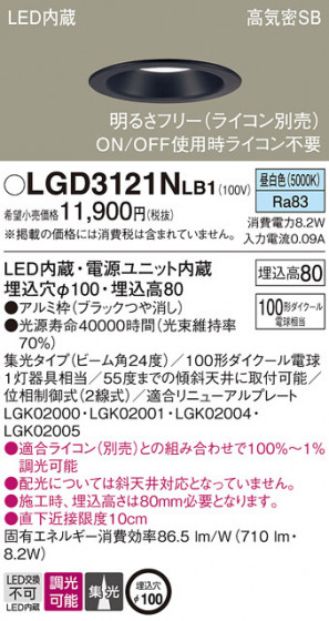 Panasonic ������饤�� LGD3121NLB1 �ᥤ��̿�