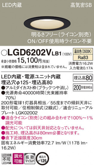 Panasonic ������饤�� LGD6202VLB1 �ᥤ��̿�