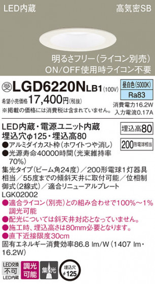Panasonic ������饤�� LGD6220NLB1 �ᥤ��̿�