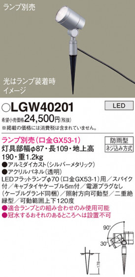 Panasonic �������ƥꥢ���ݥåȥ饤�� LGW40201 �ᥤ��̿�