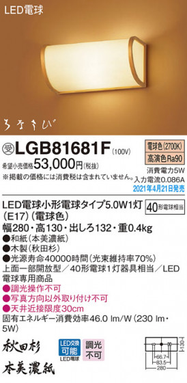 Panasonic ֥饱å LGB81681F ᥤ̿