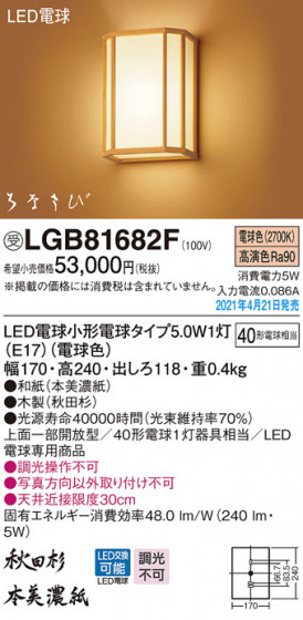 Panasonic ֥饱å LGB81682F ᥤ̿