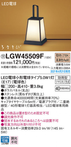 Panasonic �������ƥꥢ�饤�� LGW45509F �ᥤ��̿�