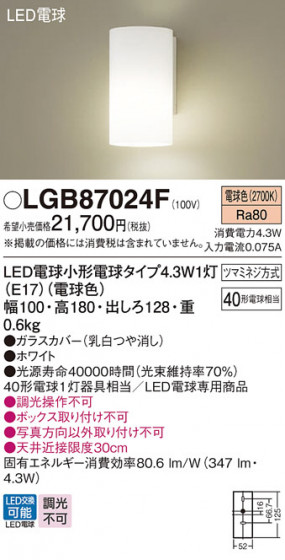 Panasonic ֥饱å LGB87024F ᥤ̿