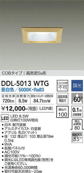 ʼ̿ | DAIKO ŵ 饤 DDL-5013WTG