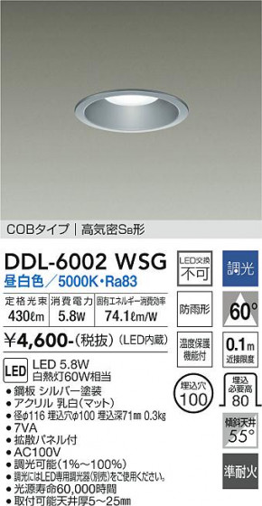 ʼ̿ | DAIKO ŵ 饤() DDL-6002WSG