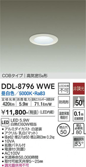 ʼ̿ | DAIKO ŵ 饤() DDL-8796WWE