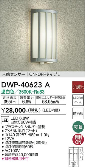 ʼ̿ | DAIKO ŵ ʹ󥵡եȥɥ饤 DWP-40623A