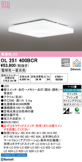 ODELIC ǥå 󥰥饤 OL251400BCR ᥤ̿